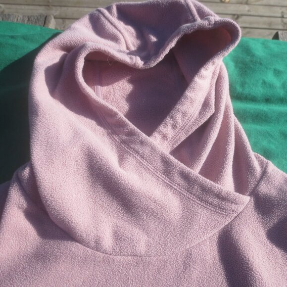Ladies Pastel Pink Bench Fleece Pullover Hoodie - Size Small. - Picture 6 of 12
